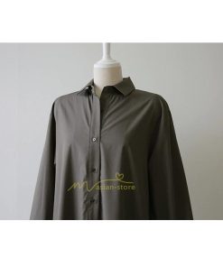 マキシ | シャツ シャツワンピ ワンピース ロング マキシ丈 シャツ 前開き 長袖 シャツ ひざ下丈 大きいサイズ アウター ワンピース 無地 体型カバー 20代30代40代50代