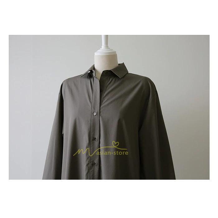 マキシ | シャツ シャツワンピ ワンピース ロング マキシ丈 シャツ 前開き 長袖 シャツ ひざ下丈 大きいサイズ アウター ワンピース 無地 体型カバー 20代30代40代50代