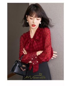 シャツ・ブラウス | シャツ ブラウス 春 秋 冬 シフォン 長袖 レディース フォーマル 通勤 OL オフィス ビジネス カジュアル リボン 綺麗 可愛い おしゃれ 高級感 キレイめ