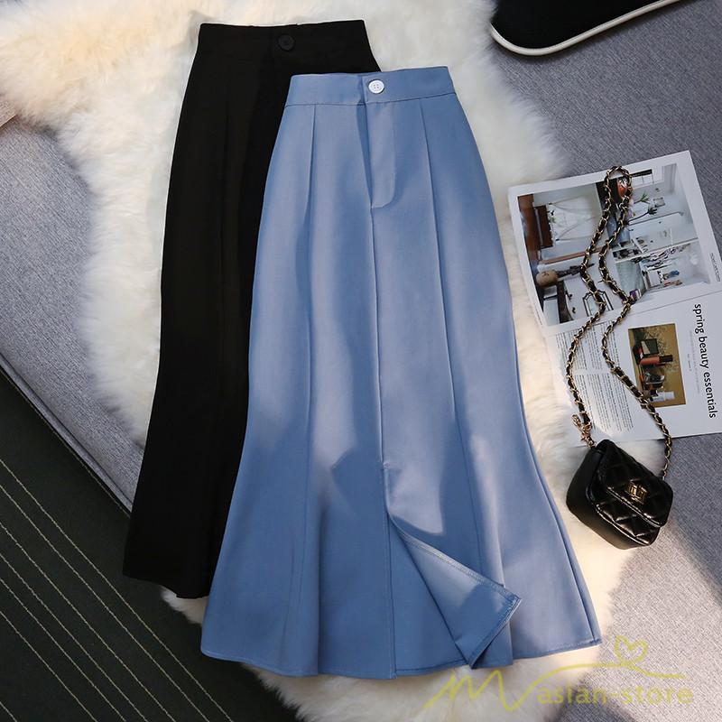 スカート | フレア ロング マーメイドマキシ丈 ロングスリット ハイウエスト Aラインレディース ボトムス 新作 きれいめ 上品