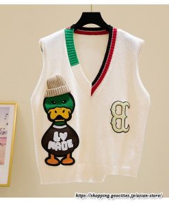 ベスト | ニットレディース トップス Vネック タンクトップ ノースリーブ 袖なし インナー ニット レイヤード風 20代30代 重ね着風 女ニット セーター