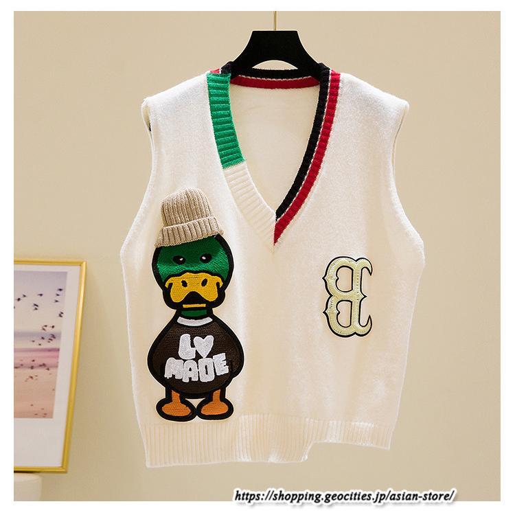 ベスト | ニットレディース トップス Vネック タンクトップ ノースリーブ 袖なし インナー ニット レイヤード風 20代30代 重ね着風 女ニット セーター