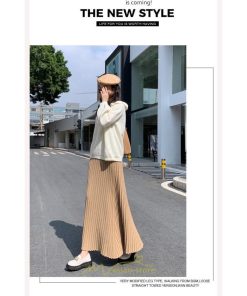 スカート | レディース プリーツ秋 冬 ロング マキシ 落ち感 ウエストゴム ハイウエスト ニット 秋冬コーデ あったか きれいめ おしゃれ カジュアル