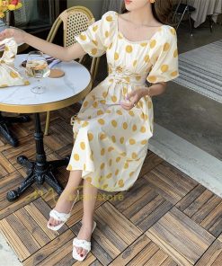 マキシ | ワンピース レディース チュニック 半袖 楽ちん 大きいサイズ 体型カバー ドット柄 カジュアル お出かけ ファッション 着痩せ 20代30代40代 エレガント 夏物
