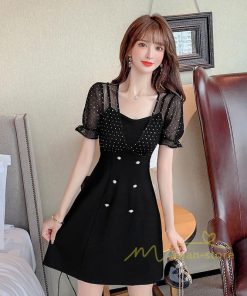 ミディアム | ワンピース レディース 40代 きれいめ 夏 ミニ丈 ドレス 韓国風 オシャレ 通勤 大人 上品 着痩せ エレガント デート フォーマルワンピース きれいめ 2021 二次会