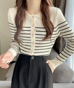 ニット・セーター | ボーダー柄 ニット トップス レディース
