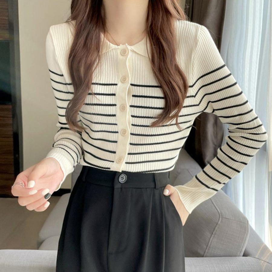 ニット・セーター | ボーダー柄 ニット トップス レディース