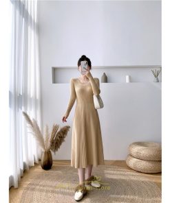 ニットワンピース | ワンピース 秋 秋服 レディース ニット ロングワンピース ロング 長袖 冬 冬服 Aライン 着痩せ 大人上品 お出かけ デート エレガント 送料無料 20代30代40代