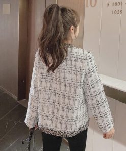 ジャケット・ブルゾン | ツイード風 ジャケット レディース韓国風