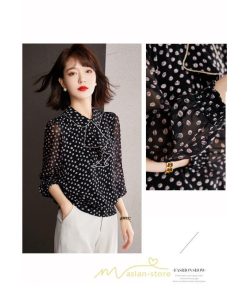 シャツ・ブラウス | ブラウス レディース 長袖 秋冬 オフィス フォーマル スーツ 黒 シフォン 大きいサイズ ビジネス 通勤 体型カバー 50代 40代 20代 フェミニン 30代 秋服