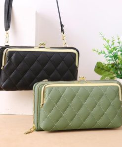 長財布 | キルティング がま口財布 ポシェット韓国