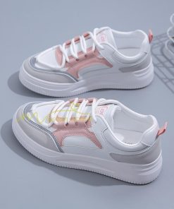 スニーカー | スニーカー レディース レディースシューズ ローカット 靴 フラットシューズ ぺたんこ ウォーキングシューズ Pu革 厚底靴 歩きやすい 厚底スニーカー 美脚