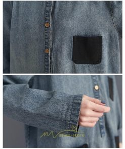 デニムワンピース | ワンピース レディース ロングワンピース 夏 おしゃれ 春 秋 長袖 ポケット付き 体型カバー 着痩せ 可愛い スリット 20代30代40代50代