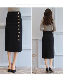 在庫ある | 短納期巻きスカート タイトスカート ハイウエスト 膝下丈スカート ビジネススカート フォーマルオフィス ラシャスカート エレガント 通勤 フェミニン OL 着痩せ