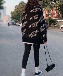 ニット・セーター | 英字ロゴニットカーディガンレディース