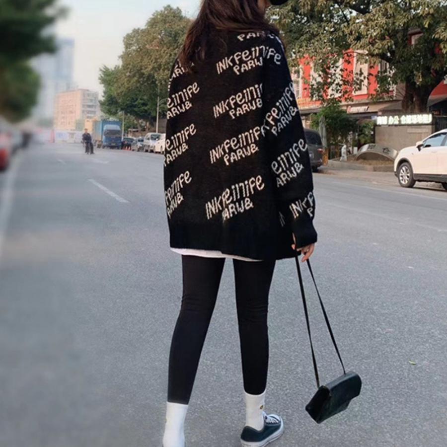 ニット・セーター | 英字ロゴニットカーディガンレディース