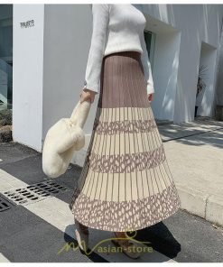 スカート | ロングウエストゴム プリーツ ロング丈 黒 グレー カーキ コーヒー レディース きれいめ 秋カジュアル 冬ニット 秋冬 オフィス