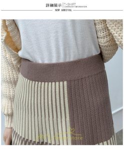 スカート | ロング 秋冬 黒 グレー カーキ プリーツレディース Aライン ニット ウエストゴム あったか おしゃれ 着痩せ 人気 小柄 新着 高見え