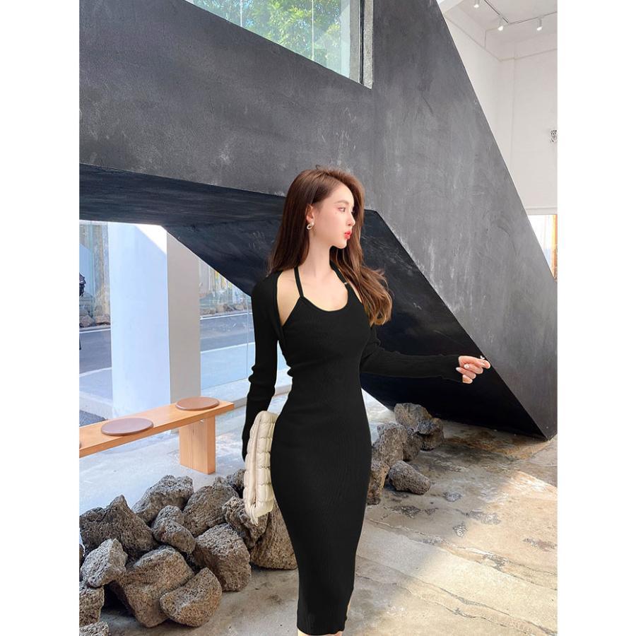 タイト | ニットワンピース長袖 タイトワンピース ストレッチワンピース 長袖ワンピース 膝丈 スリム お呼ばれ セクシーワンピース 上品 高級感 美ライン