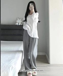 ワイドパンツ | スウェットパンツ レディース ロングパンツ 長ズボン ボトムス 綿 コットン ウエストゴム スウェット 部屋着 カジュアル 無地 ルームウエア 動きやすい シンプル