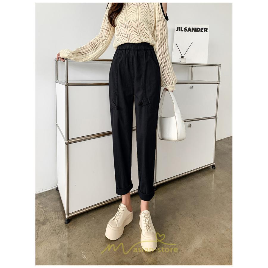 チノ・テーパード・ジョガー・スキニーパン | テーパードパンツ パンツ レディース ボトムス ストレッチ 美脚 コットン ハイウエスト 快適 楽チン 体型カバー 着痩せ 買い物 運動 部屋着 お出かけ スポーツ