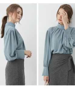 シャツ・ブラウス | ブラウス バルーンスリーブ バルーン袖 とろみ クラシカル レディース 長袖 ファッション カジュアル エレガント 細身 優雅 エレガント 上品 通勤 オシャレ OL