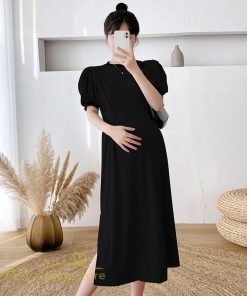 ワンピース | マタニティレディース 半袖 無地 産前 産後 カジュアル Aラインマタニティウェア 上品 サマー妊婦服