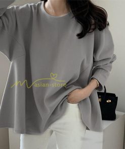 シャツ・ブラウス | Tシャツ トップス レディース きれいめ 40代 春夏秋 長袖トップス オシャレ ブラウス Tシャツ 韓国風 通勤 無地 韓国ファッション カジュアル 着痩せ ゆったり