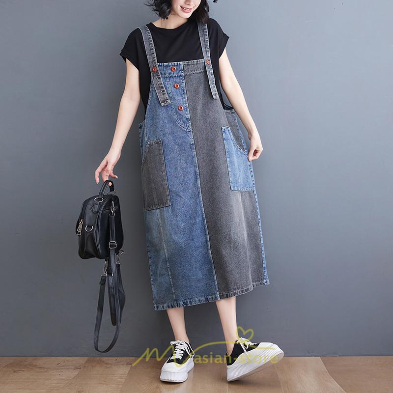 オーバーオール サロペット | サロペット レディース 春夏秋冬 オールインワン オーバーオール ワンピース 体型カバー デニム ロング丈 20代 大きいサイズ 50代 40代 おしゃれ 30代
