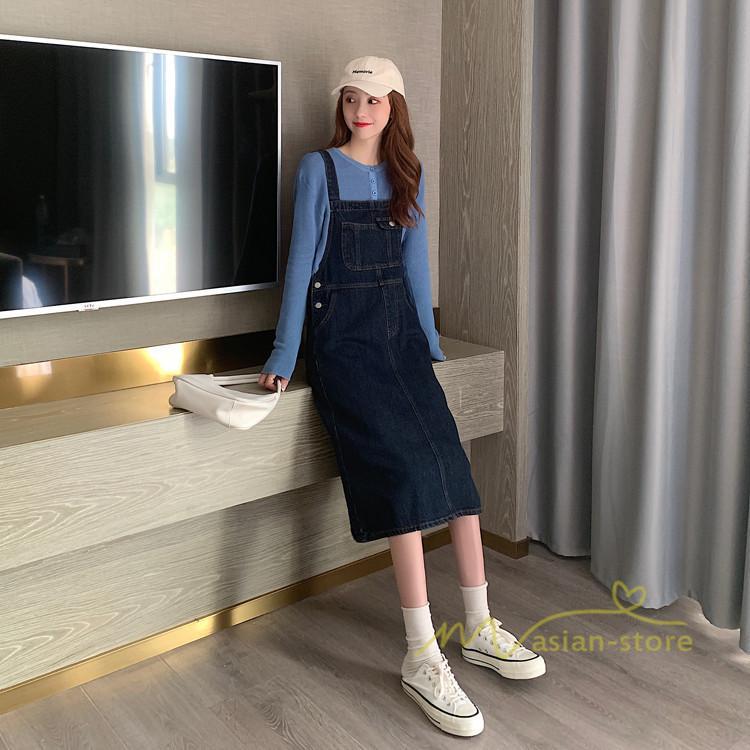 オーバーオール サロペット | デニムサロペットスカート レディース 40代 春夏 デニムワンピース レディス ボトムス ジャンバースカート カジュアル 無地 サロペット ストレート 着痩せ
