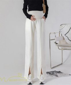 パンツ レギンス | マタニティパンツ ワイドパンツ 無地 妊婦服 おしゃれ ゆったり マタニティウェア パンツ 着痩せ 無地 サマーパンツ お出かけ 日常 ウエスト調整 裾口スリット