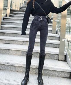 スキニーパンツ | デニムパンツ ハイウエスト 着やせ レディース 美脚見せ ジーパン ジーンズ 細身 ストレッチ ボトムス 韓国風