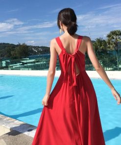 マキシ | ロングワンピース 2020春夏 キャミワンピ レディース マキシ丈ワンピ リゾートワンピース 背中見せ 海旅行 フレアワンピース セクシー XL 無地 L S M