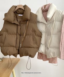 コート・ジャケット | アウター ダウンベスト ベスト ノーカラー レディース おすすめ シンプル 軽量 あったか 防寒 細身 コットン 2022新作 アウター 秋冬 着痩せ