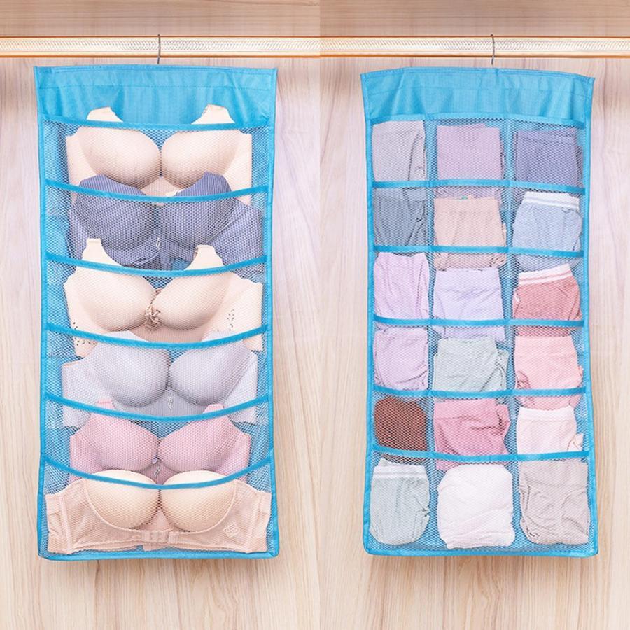 その他小物 | 下着収納 省スペース ウォールポケット 大容量 両面収納バッグ 壁掛け収納袋 メッシュ 小物収納ポケット 吊り下げ収納