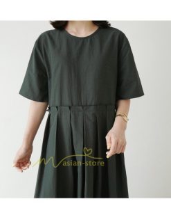 マキシ | ワンピース プリーツ Aライン 夏ワンピース 春 夏 秋 半袖 ロング マキシ丈 ロングワンピース お出かけ マキシワンピース カジュアル 着痩せ 20代30代40代50代