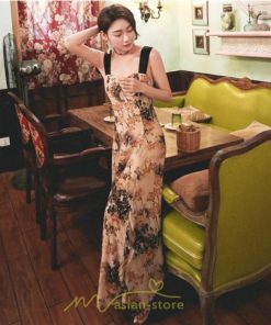 ミニ丈 | ロングワンピース ワンピース ロングワンピ レディース マキシ丈 ワンピ ノースリーブ Aライン 着痩せ 花柄 セクシー おしゃれ きれいめ 40代 30代 50代 夏