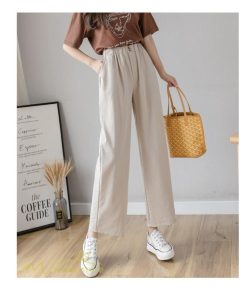 ワイドパンツ | ガウチョパンツ ゆったり ロングパンツ ハイウエストパンツ ウエストゴム カジュアルパンツ 無地 体型カバー レディース おしゃれ 通勤通学