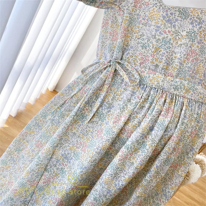 ワンピース | マタニティレディース Aライン 妊婦服 体型カバー 着痩せ マタニティウェア 小花柄 柔らか きれいめ お出かけ マタニティ 夏服 ひざ下丈