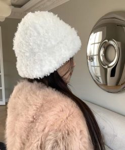 ニット帽 | ふわふわニット帽子 レディース 冬 2色