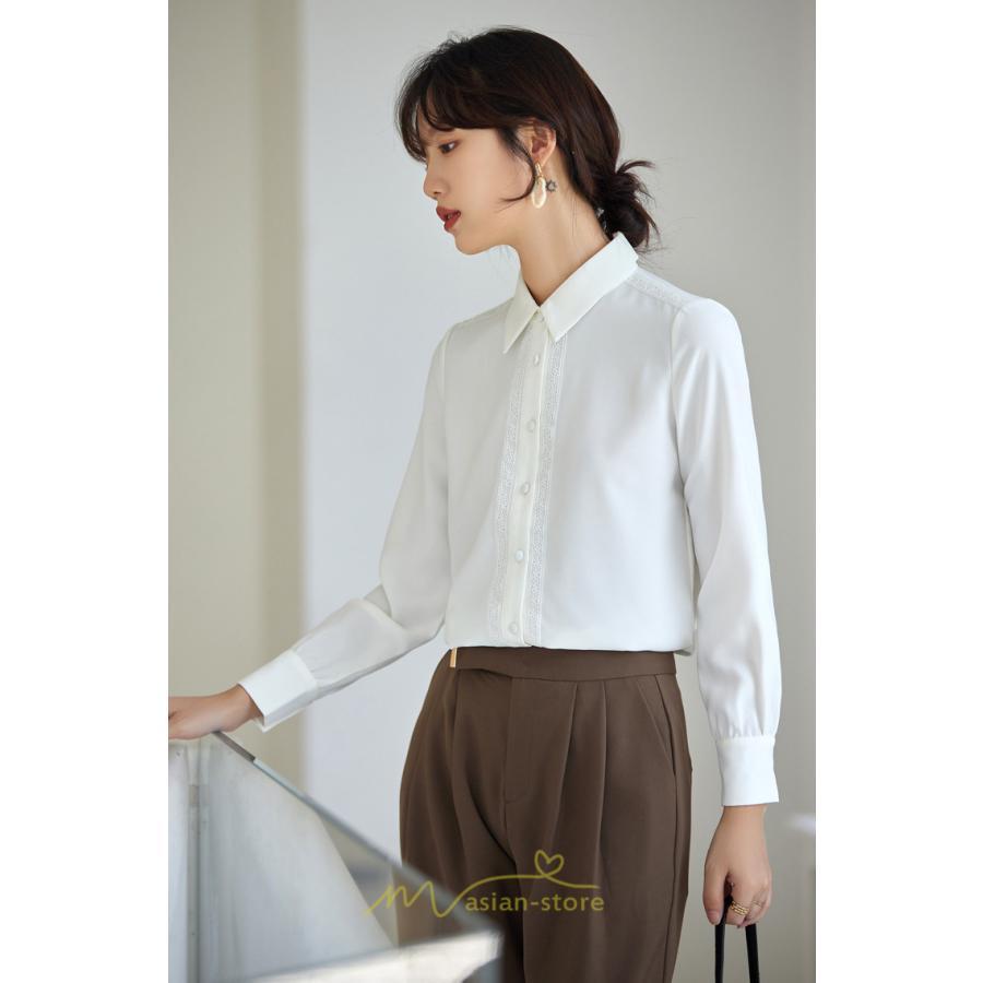 シャツ・ブラウス | ブラウス レディース 長袖 50代 白 シャツ ゆったり トップス きれいめ フォーマル 上品 フェミニン 青 高品質 40代 OL 通勤 フォーマル 20代 30代