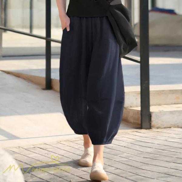 ワイドパンツ | パンツ 無地 レディース 着痩せ かわいい 9分丈 カジュアルパンツ テーパードパンツ ガウチョパンツ 40代 30代 体型カバー 20代 お出かけ
