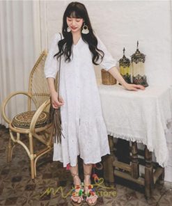 マキシ | ワンピース レディース 夏秋 無地 ロング丈 長袖 白 紫 大人 上品 20代 30代 40代 刺繍 レース ママ 母 痩せて見える 同窓会 デート 謝恩会  女子会 食事会