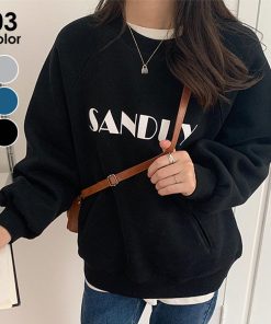 Tシャツ・カットソー | トレーナー レディース 裏起毛 韓国