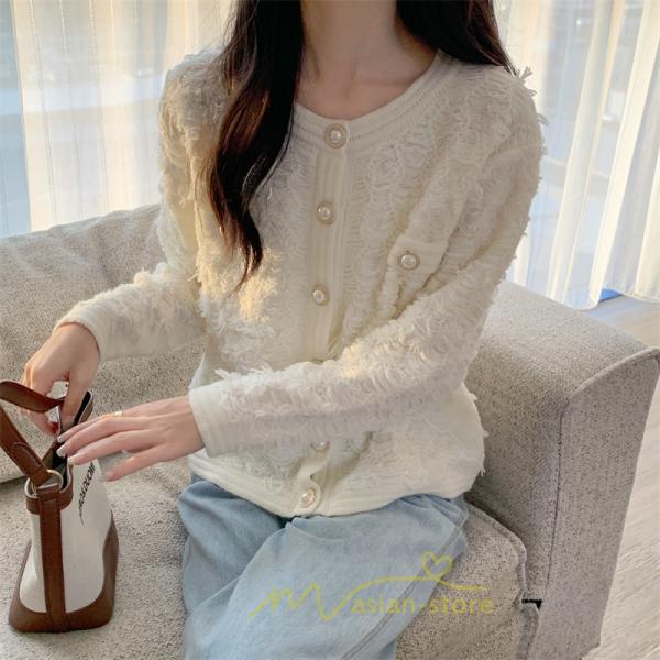 カーディガン | 2022秋冬ニットアウター レディース ニットニット セーター 長袖 羽織り フロントボタン 可愛い トップス 20代40代 通学通勤