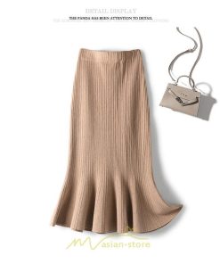 スカート | ロング丈 秋冬 レディース ロングウエストゴム ハイウエスト 黒 グレー マーメイド コーデ お出かけ 韓国風 脚長効果 フレア 人気新作