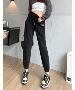 チノ・テーパード・ジョガー・スキニーパン | スウェットパンツ レディース ロングパンツ 長ズボン ボトムス ジョガーパンツ ウエストゴム 10代20代30代40代 部屋着 ルームウエア 刺繍 スウェット