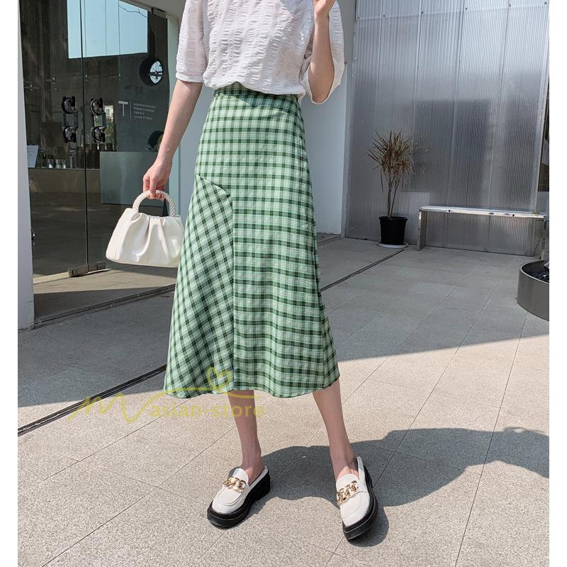 スカート | ボトムス レディース きれいめ 40代 30代 春秋 ロング丈 おしゃれ カジュアル 無地 通勤 OL 韓国風 チェック柄 通学 リゾート 着痩せ 20代 お出かけ