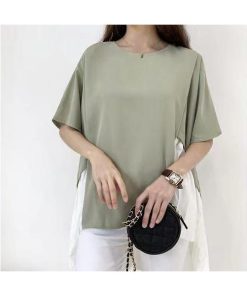 シャツ・ブラウス | トップス ブラウス 裾レイヤード 重ね着 無地 通勤 セレモニー きれいめ レディース 春 ファッション カジュアル 優雅 細身 シフォン エレガント 夏物 重ね着風