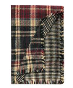 マフラー | チェック柄大判ストール 両面マフラー秋冬